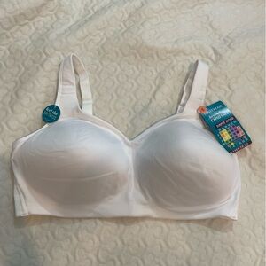 NWT Vanity Fair Bra White 3XL Women’s Comfy Wireless Plus Size Everyday